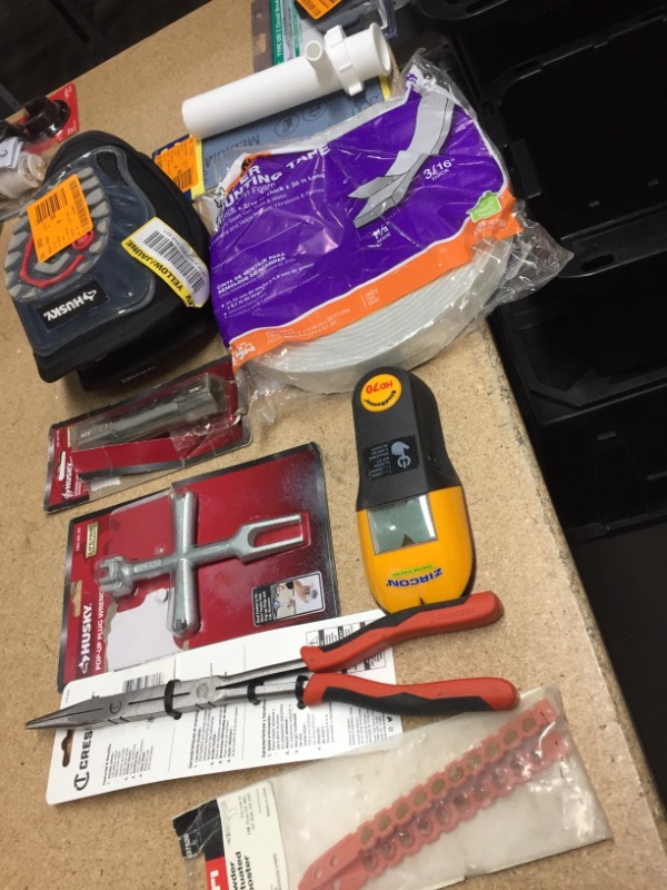 Photo 1 of **NO REFUNDS/RETURNS** - Bundle of Miscellaneous home depot tools 