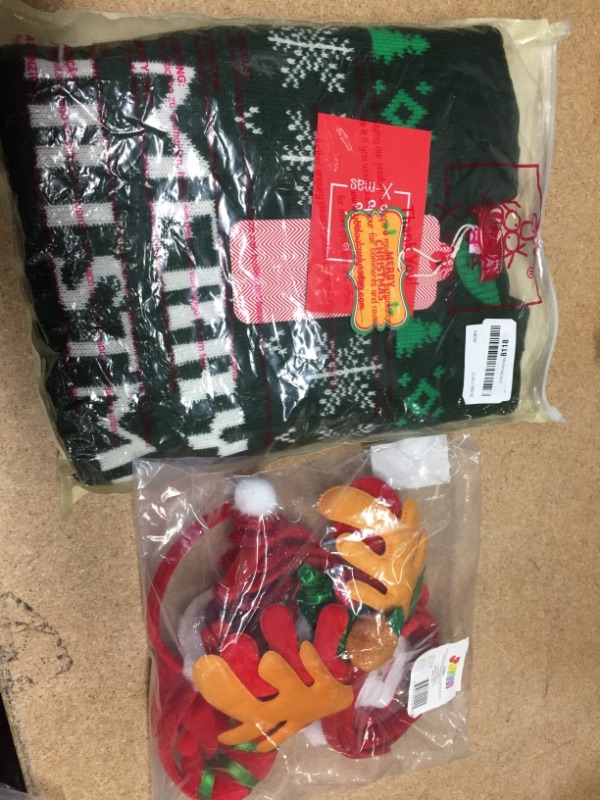 Photo 1 of **NO REFUNDS/RETURNS**Mini Bundle of Assorted Christmas Sweater and accessories 
