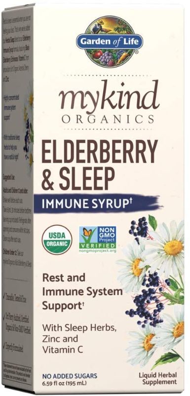 Photo 1 of BB: 09/2022**- Garden of Life Elderberry Zinc Immune Support for Adults and Kids 12 and Older with Vitamin C -6.59 fl ozac