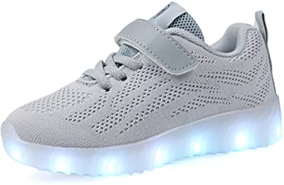 Photo 1 of AoSiFu Kids Light Up Shoes Toddler Girls Boys Breathable Led Flashing Sneakers USB Charge- SIZE 1 
