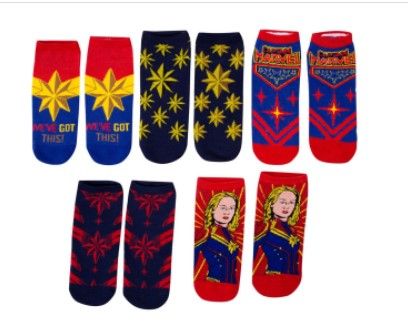 Photo 1 of Captain Marvel Movie Five Pack Women's Socks
SIZE 4-10