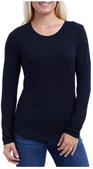 Photo 1 of Eddie Bauer Ladies Long Sleeve Scoop Neck T-Shirt (Black)-M