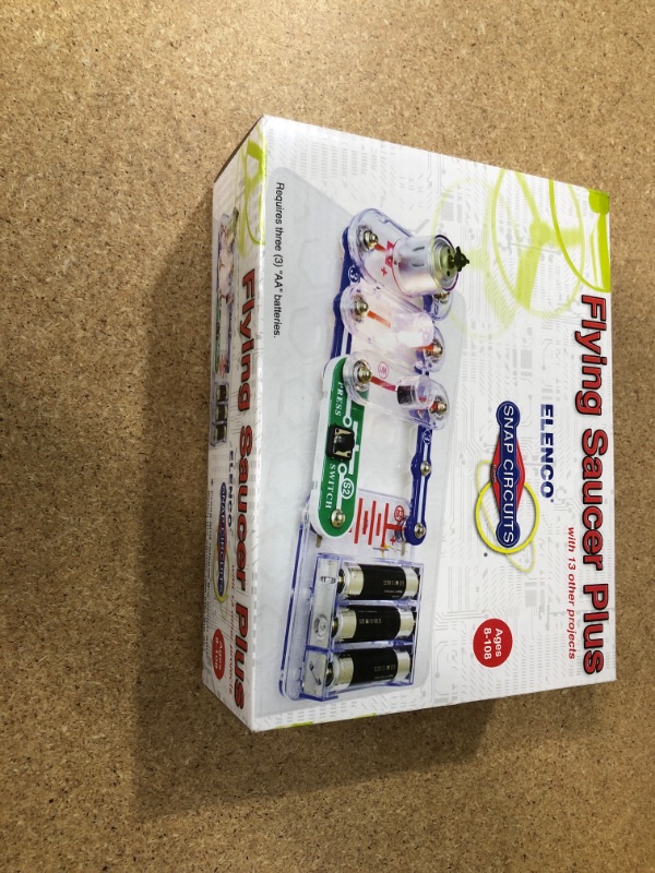 Photo 2 of Snap Circuits Electronics Flying Saucer Plus Mini Kit | Build UFO Launcher with Snap-Together Electronic Components | 10 Projects | Electronics Exploration Kit | Great STEM Product
