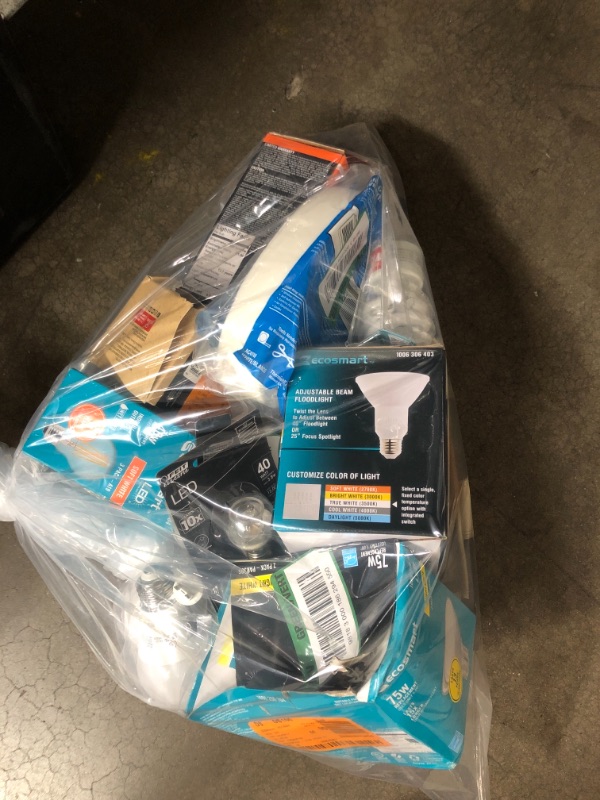 Photo 1 of ** HOMEDEPOT BUNDLE OF HARDWARE , LIGHT BULB OF HOME GOODS**
** NON-REFUNDABLE**  ** SOLD AS IS**
