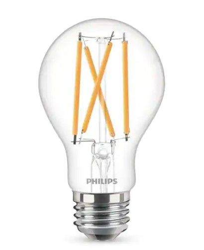 Photo 1 of ** SETS OF 3**
60-Watt Equivalent A19 Dimmable Energy Saving Clear Glass Indoor/Outdoor LED Light Bulb Daylight (5000K) (2-Pack)
