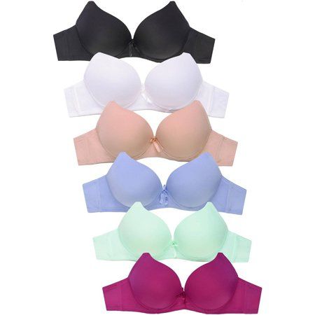 Photo 1 of DailyWear Womens Push up Bra Various Styles (Pack of 6) (4186PU2, 38B)
