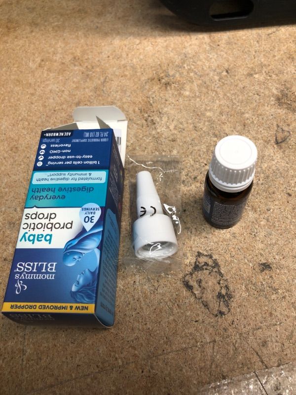 Photo 2 of *** EXP:01/2024**   *** NON-REFUNDABLE**  ** SOLD AS IS**
Mommy's Bliss Baby Probiotic Drops Everyday - Gas, Constipation, Colic Symptom Relief - Newborns & Up - Natural, Flavorless, 0.34 Fl Oz
