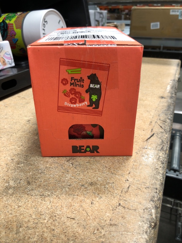 Photo 2 of ** 05 DEC 2022**  *** NON-REFUNDABLE**  ** SOLD AS IS**
BEAR Real Fruit Snack Minis, Strawberry – (Pack of 18) – Bite Sized Snacks for Kids, Gluten Free, Vegan, Non GMO, 0.7 Oz
