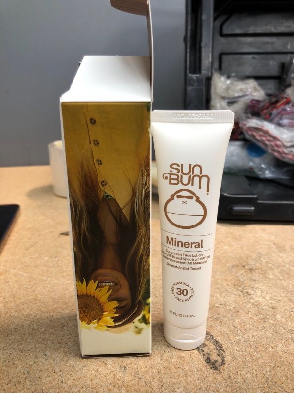 Photo 1 of ** EXP:05 2022**  ***NON-REFUNDABLE**   ** SOLD AS IS**
Sun Bum Mineral SPF 30 Non-Tinted Sunscreen Face Lotion | Vegan and Reef Friendly (Octinoxate & Oxybenzone Free) Broad Spectrum Natural Sunscreen with UVA/UVB Protection | 1.7 oz