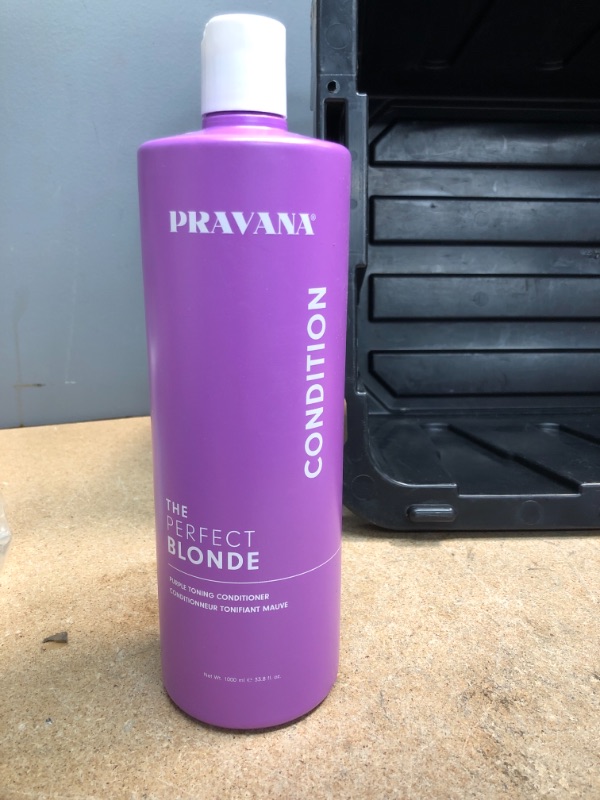 Photo 2 of ** NON-REFUNDABLE**  ** SOLD AS IS**
Pravana The Perfect Blonde Purple Toning Conditioner 33.8 fl oz, white (I0097572)
