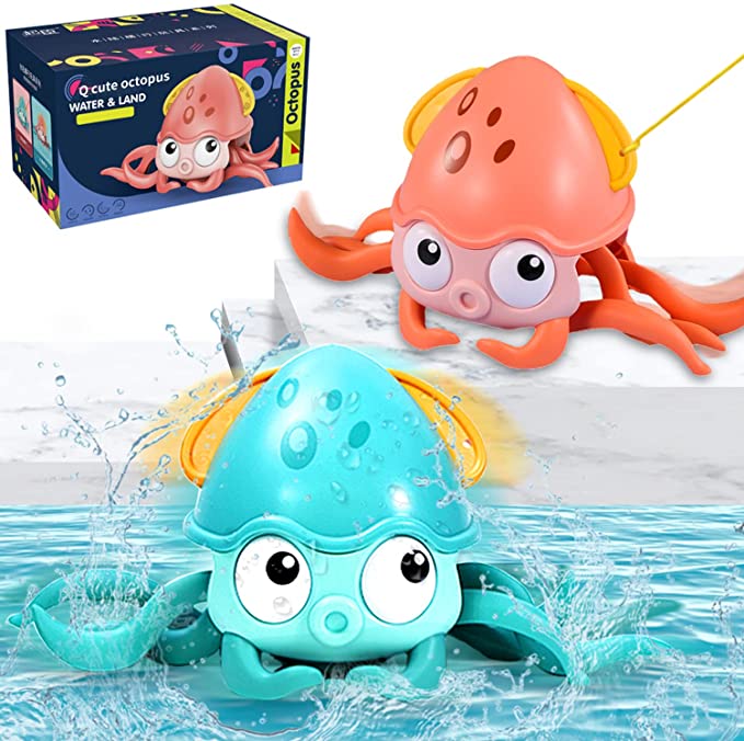 Photo 1 of ** SETS O F2**
QIUXQIU Octopus Bath Toy Crawling Toy Amphibious Movable Pet Octopus Bathtub Toy Windup Swimming Octopus Pull String Crawling Octopus for Boys and Girls Christmas Birthday Gifts New
Color	Green
4.3 x 5.1 x 9.8 inches
