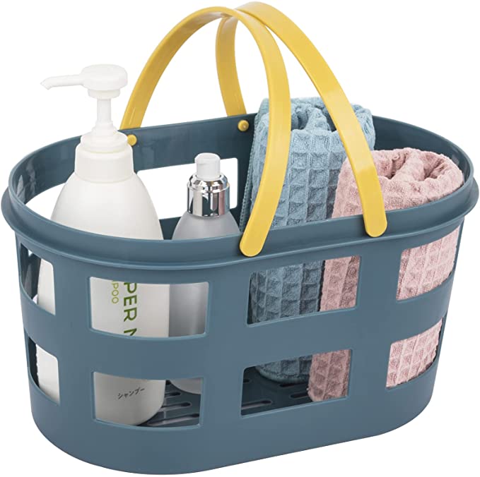 Photo 1 of ** SETS OF 2**
Portable Shower Caddy Tote Plastic Basket with Handle Storage Organizer Bin for Bathroom, Pantry, Kitchen, College Dorm, 12 x 7.7 x 6.7 inch, Navy Blue
