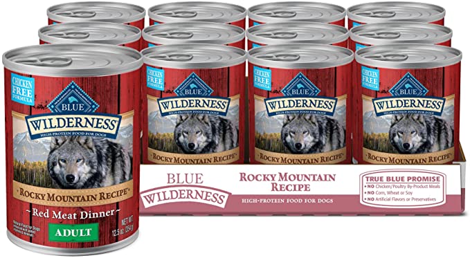 Photo 1 of * EXP:SEP 23 2024**  ** NON-REFUNDABLE**  ** SOLD AS IS**
Blue Buffalo Wilderness Rocky Mountain Recipe High Protein, Natural Adult Wet Dog Food, Red Meat 12.5-oz cans (Pack of 12)
