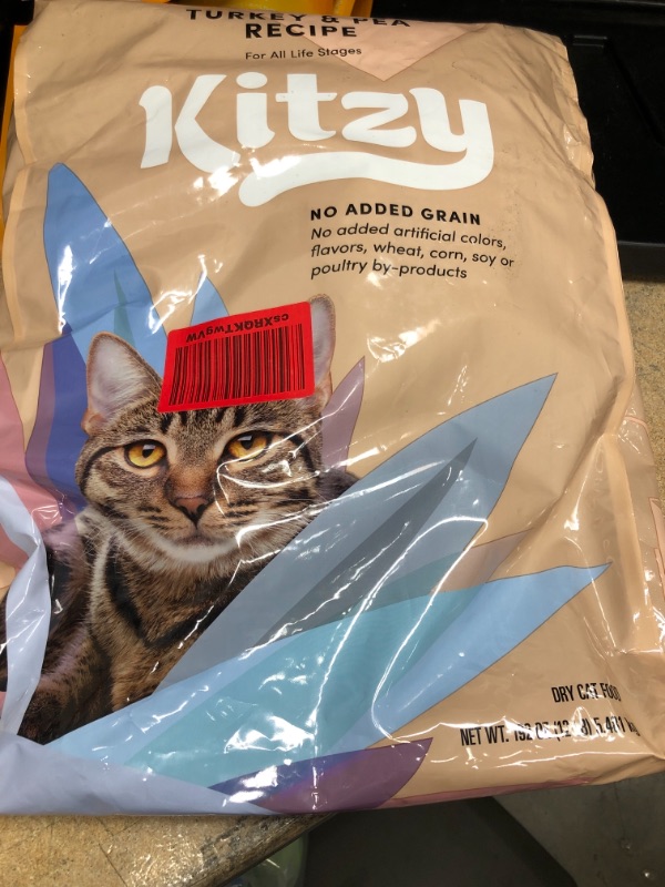 Photo 3 of ** EXP: 05/2022 ***  ** NON-REFUNDABLE**  ** SOLD AS IS**
Kitzy Dry Cat Food by Amazon, Turkey and Pea Recipe (12 lb bag)
