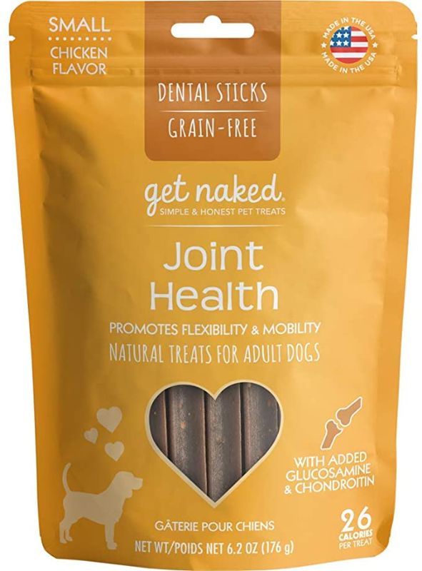 Photo 1 of ** EXP: 18 JUL 22**  ** NON-REFUNDABLE**  ** SOLD AS IS**  ** SETS OF 2**
Get Naked Grain Free 1 Pouch 6.2 Oz Joint Health Dental Chew Sticks, Small