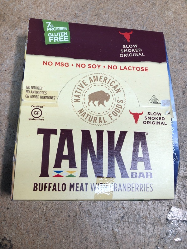 Photo 2 of **EXPIRE DATE: 02/11/2022**NON REFUNDABLE**Bison Pemmican Meat Bars with Buffalo & Cranberries by Tanka, Gluten Free, Beef Jerky Alternative, Slow Smoked Original, 1 Oz, Pack of 12
