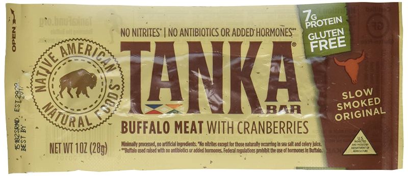 Photo 1 of **EXPIRE DATE: 02/11/2022**NON REFUNDABLE**Bison Pemmican Meat Bars with Buffalo & Cranberries by Tanka, Gluten Free, Beef Jerky Alternative, Slow Smoked Original, 1 Oz, Pack of 12
