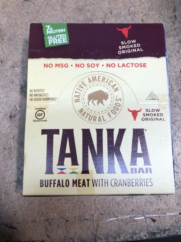 Photo 2 of **EXPIRE DATE: 02/11/2022**NON REFUNDABLE**Bison Pemmican Meat Bars with Buffalo & Cranberries by Tanka, Gluten Free, Beef Jerky Alternative, Slow Smoked Original, 1 Oz, Pack of 12
