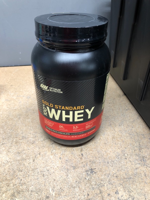 Photo 2 of **EXPIRE DATE:10/2023**Optimum Nutrition Gold Standard 100% Whey Protein Powder, Double Rich Chocolate 2 Pound (Packaging May Vary)
