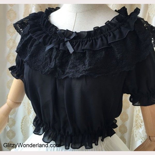 Photo 1 of Cropped Lolita Summer Lace Top, S