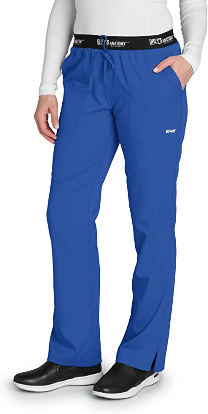 Photo 1 of BARCO Grey's Anatomy Women's Aubrey Pant, Athletic Medical Scrub Pants w/ 3 Pockets & Elastic Drawcord Waistband, Small Petite
