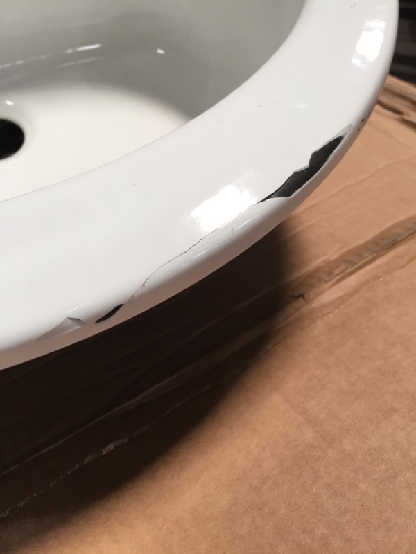 Photo 1 of Bootz Industries Laurel Round Drop-In Bathroom Sink in White