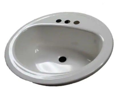 Photo 1 of Bootz Industries Laurel Round Drop-In Bathroom Sink in White