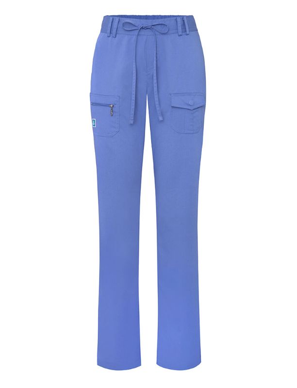 Photo 1 of Adar Medical Indulgence Jr Fit Tapered Drawstring Scrub Pant - Ceil Blue - Medium
