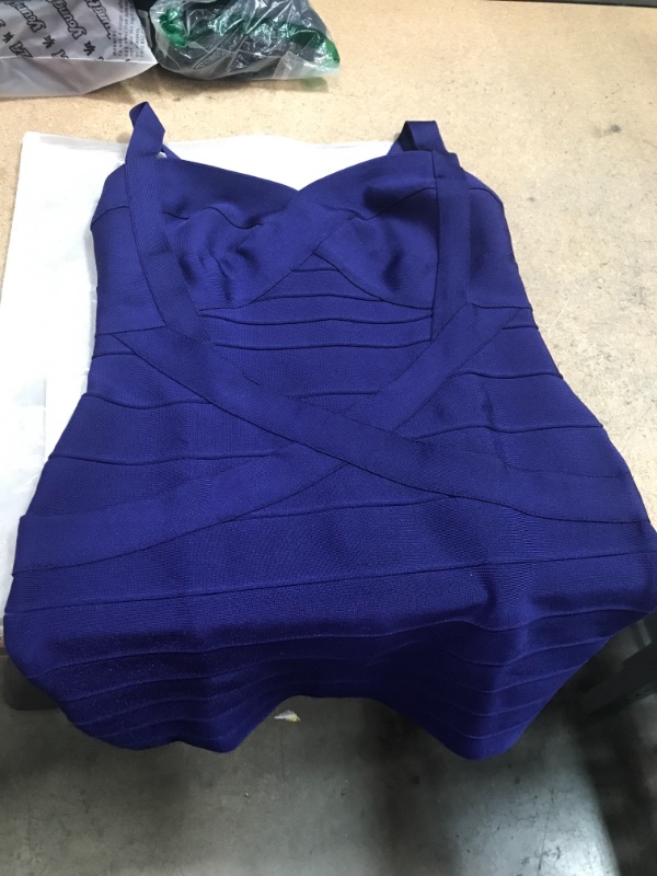 Photo 1 of Bqueen Women's Spaghetti Strap Bodycon Bandage Dress, Dark Blue - S