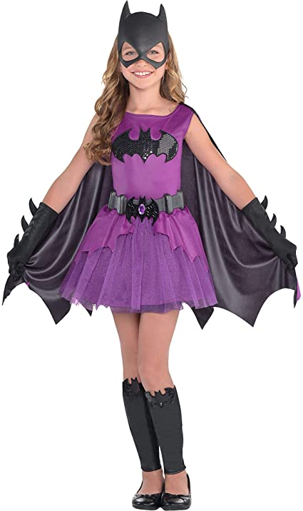 Photo 1 of Costumes USA Purple Batgirl Halloween Costume for Girls, Batman, Includes Accessories, S