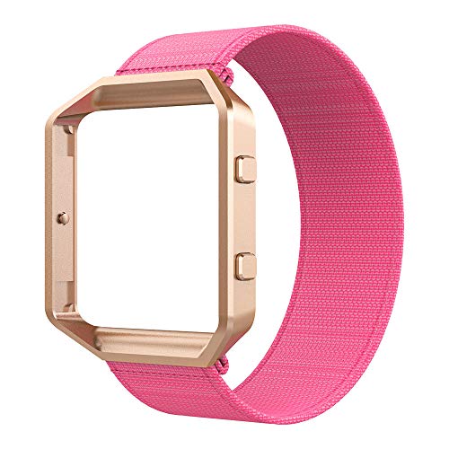 Photo 1 of ** SETS OF 2**
Bands Compatible with Fitbit Blaze Smartwatch,Elastic Wrist Band with Meatl Frame Replacement for Fitbit Blaze.Fit for 6.0-6.4 Inch Man Women's Girls' Wrist (6.0-6.4'', Pink Band + Rose Gold Frame)
