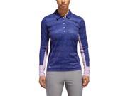 Photo 1 of Adidas Womens UPF Printed Long Sleeve Polo Purple S
