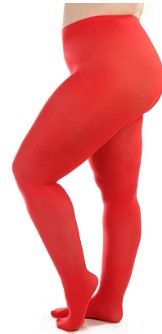 Photo 1 of Silky Toes Women's Plus Size Opaque Microfiber Tights- Red - 00/0 Plus