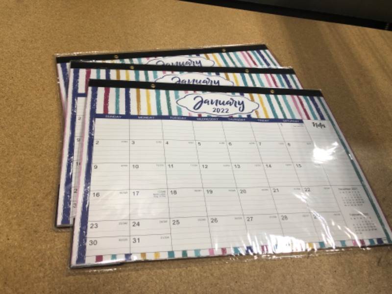 Photo 1 of 2022 desk calendar large 22x17 12 month 3 PACK