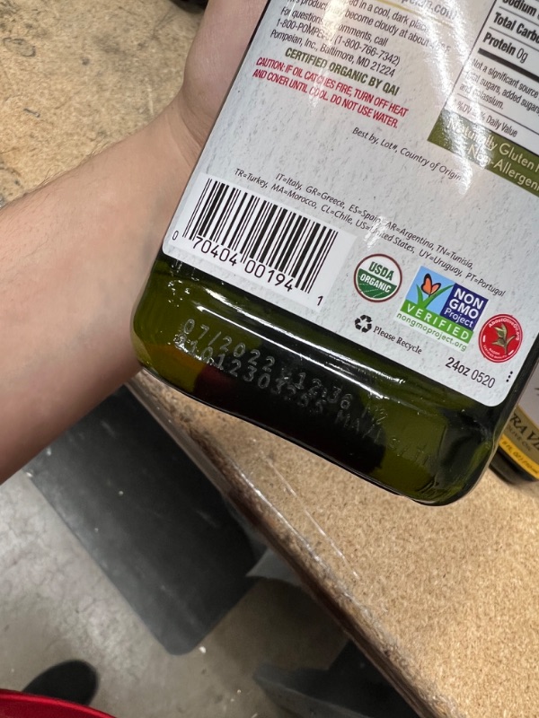 Photo 2 of 2PCKS OF Organic Extra Virgin Olive Oil EXP DATE 07/2022
