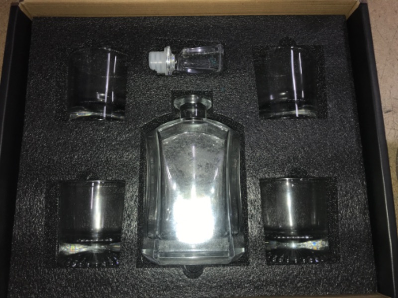 Photo 2 of  Whiskey Decanter Set with 4 Glasses
