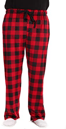 Photo 1 of #followme Ultra Soft Fleece Men's Plaid Pajama Pants with Pockets
