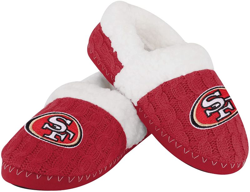 Photo 1 of FOCO Womens NFL Team Color Moccasin Slippers
