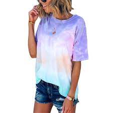 Photo 1 of ***STOCK PHOTO FOR REFERENCE ONLY***
Women Summer Tie Dye Plus Size T-Shirt, Short Sleeve