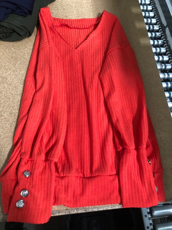 Photo 1 of ** NO STOCK PHOTO***
SIZE SMALL RED SWEATSHIRT WITH BUTTONS ON ARMS 