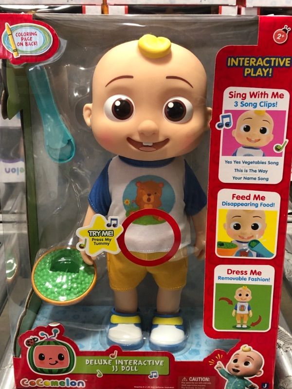 Photo 2 of CoComelon Deluxe Interactive JJ Doll Plush

