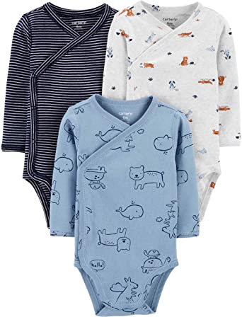 Photo 1 of Carter's 3-Pack Side-Snap Little Baby Basics Bodysuit, (Boys)- 12 MONTHS
