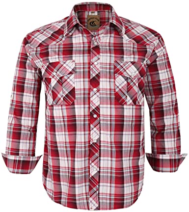 Photo 1 of COEVALS CLUB Men's Western Cowboy Long Sleeve Pearl Snap Casual Work Shirts- LARGE
