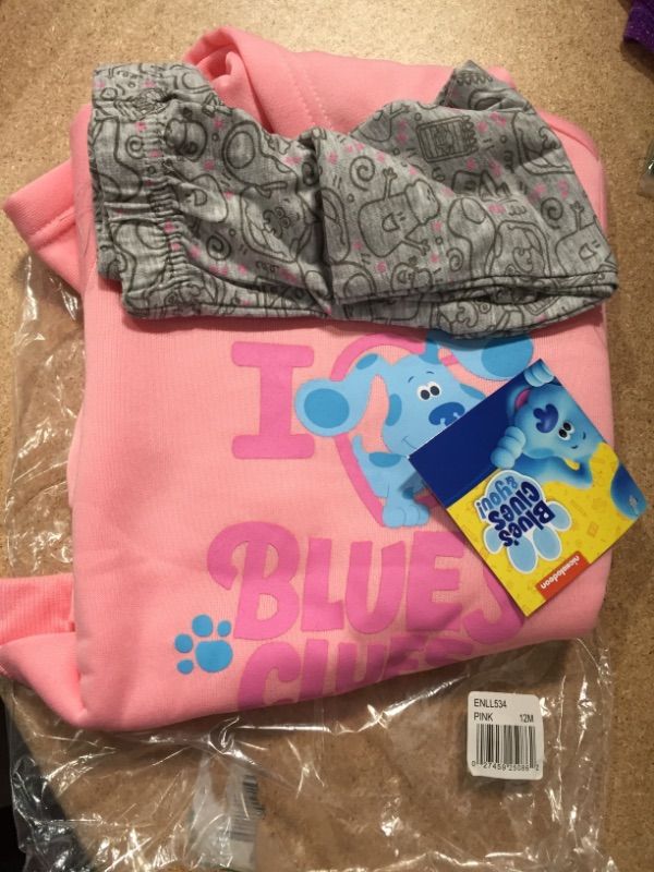 Photo 2 of Nickelodeon Girl's 2-Piece I Heart Blue's Clues Pullover Hoodie and Legging Pant Set- SIZE 12M 