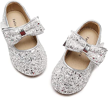 Photo 1 of Felix & Flora Toddler Flower Girl Dress Shoes - Girl Ballet Flats Party School Shoes Wedding, 12
