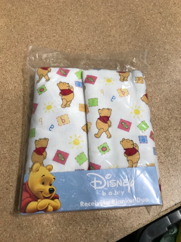 Photo 2 of Disney Winnie The Pooh Receiving Blankets. Two Pack of Varied Prints and Styles. Boy 30" x 30"
