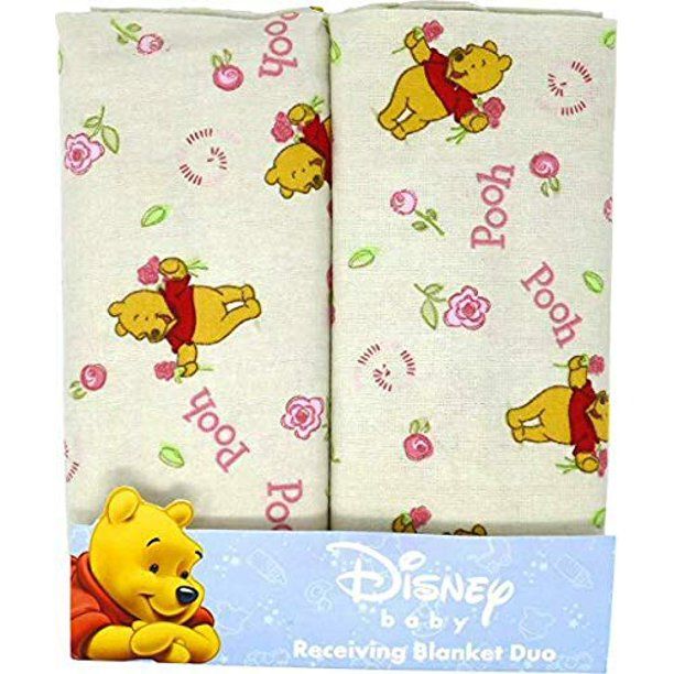 Photo 1 of Disney Winnie The Pooh Receiving Blankets. Two Pack of Varied Prints and Styles. Boy 30" x 30"
