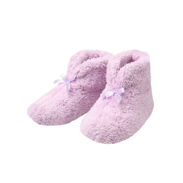 Photo 1 of Easy Comforts MSR Imports Women's Chenille Slippers - Soft Ultra-Plush Booties, Lavender 
