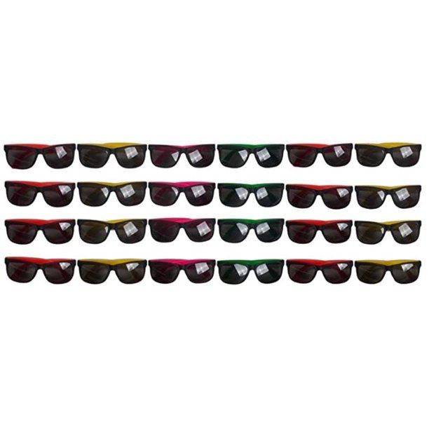 Photo 1 of Funny Party Hats Sunglasses in Bulk - 24 Pack - Neon Party Sunglasses - Sunglasses Pack - Party Favors
