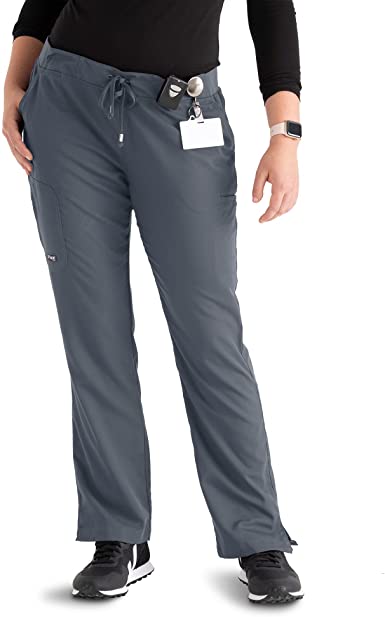 Photo 1 of BARCO Grey's Anatomy Women's Mia Pant, Easy Care Medical Scrub Pants w/ 6 Pockets & Elastic Drawcord Waistband - S